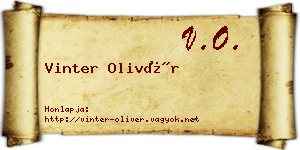 Vinter Olivér névjegykártya