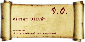 Vinter Olivér névjegykártya